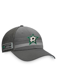 FANATICS Branded Charcoal Dallas Stars Home Ice Snapback Hat