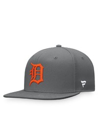 FANATICS Branded Graphite Detroit Tigers Snapback Hat