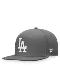 FANATICS Branded Graphite Los Angeles Dodgers Snapback Hat