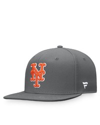 FANATICS Branded Graphite New York Mets Snapback Hat