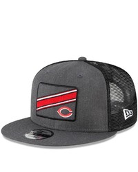 New Era Charcoal Cincinnati Reds Slant Trucker 9fifty Snapback Hat At Nordstrom