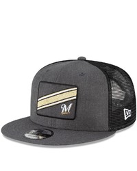New Era Charcoal Milwaukee Brewers Slant Trucker 9fifty Snapback Hat At Nordstrom