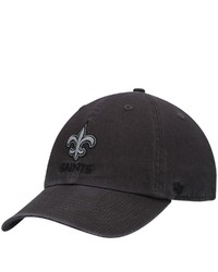 '47 Charcoal New Orleans Saints Clean Up Tonal Adjustable Hat