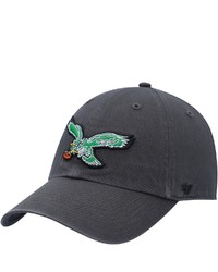 '47 Charcoal Philadelphia Eagles Clean Up Legacy Adjustable Hat