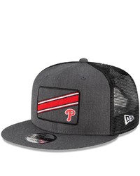 New Era Charcoal Philadelphia Phillies Slant Trucker 9fifty Snapback Hat At Nordstrom
