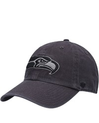 '47 Charcoal Seattle Seahawks Clean Up Tonal Adjustable Hat