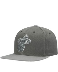 Mitchell & Ness Gray Miami Heat Cool Snapback Hat At Nordstrom