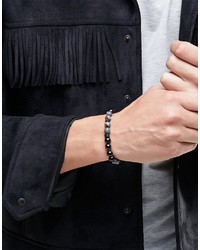 Icon Brand Beaded Bracelet In Gray To Asos