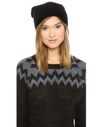 1717 Olive Cashmere Rib Slouch Beanie