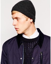 Asos Brand Cashmere Beanie In Gray