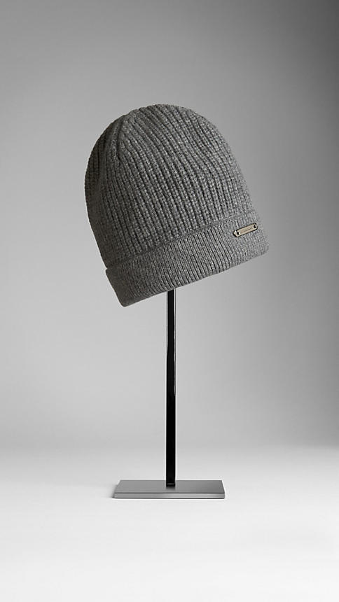 Burberry Fisherman Rib Wool Cashmere Beanie, $185 | Burberry | Lookastic