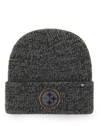 '47 Heathered Black Pittsburgh Ers Brain Freeze Tonal Cuffed Knit Hat In Heather Black At Nordstrom
