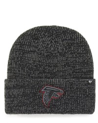 '47 Heathered Charcoal Atlanta Falcons Brain Freeze Tonal Cuffed Knit Hat In Heather Black At Nordstrom