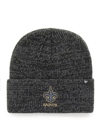'47 Heathered Charcoal New Orleans Saints Brain Freeze Tonal Cuffed Knit Hat In Heather Black At Nordstrom