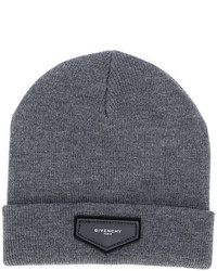 Givenchy Logo Plaque Beanie Hat