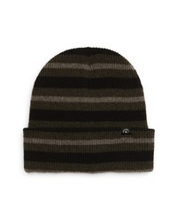 Madewell Merino Ribbed Beanie In Grey Stripe At Nordstrom
