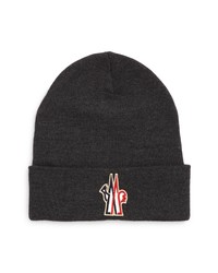 MONCLER GRENOBLE Rib Wool Beanie In Grey At Nordstrom