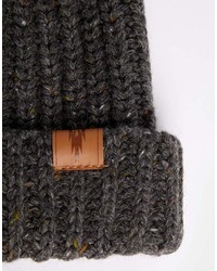 Asos Ribbed Beanie In Wool Mix