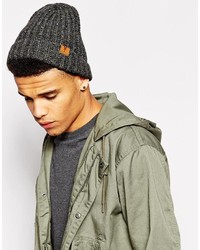 Asos Ribbed Beanie In Wool Mix