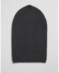 Asos Slouchy Beanie In Gray