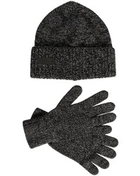 DSQUARED2 Wool Knit Beanie Hat Gloves Set