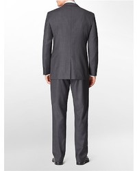 Calvin Klein Classic Fit Textured Charcoal Suit Jacket