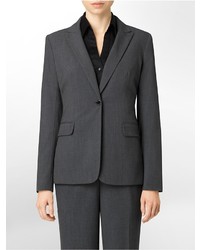 Calvin Klein One Button Charcoal Suit Jacket