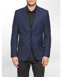 Calvin Klein Slim Fit Jacquard Peak Lapel Jacket