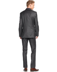 Bar III Carnaby Collection Slim Fit Charcoal Twill Jacket