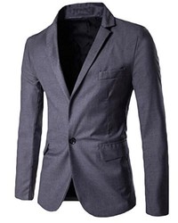 Honey GD Casual Premium Pure Color One Button Blazer Dress Suit