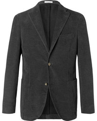 Boglioli Charcoal K Jacket Slim Fit Cotton Moleskin Blazer