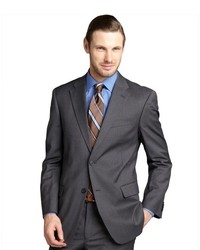 Tommy Hilfiger Charcoal Pinstripe Wool Slim Fit Two Button Suit Jacket