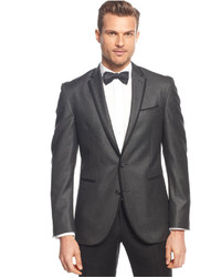 Kenneth Cole Reaction Charcoal Solid Evening Slim Fit Jacket