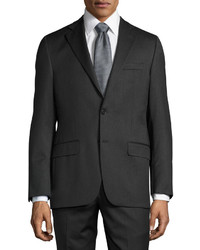 Hickey Freeman Classic Fit Two Button Suit Charcoal