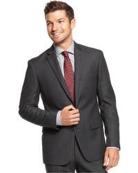 Ryan Seacrest Distinction Grey Neat Slim Fit Jacket