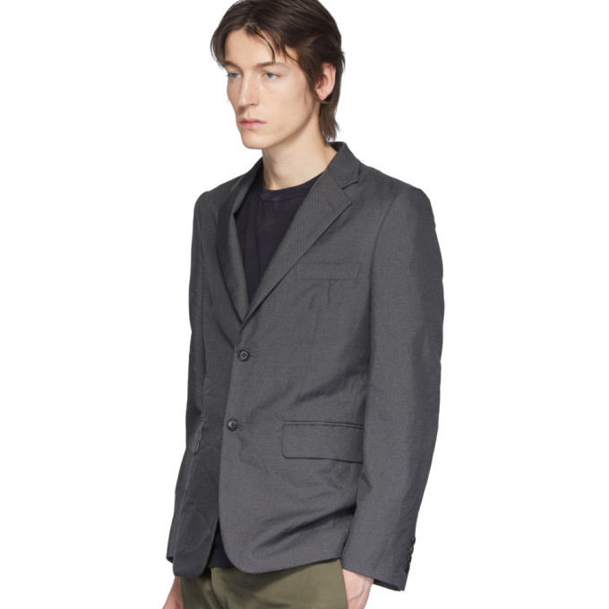 Comme des Garcons Homme Deux Grey Textured Sharkskin Blazer, $347 ...