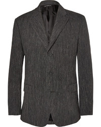 Issey Miyake Grey Woven Wool And Linen Blend Suit Jacket