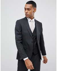MOSS BROS Moss London Skinny Suit Jacket In Charcoal