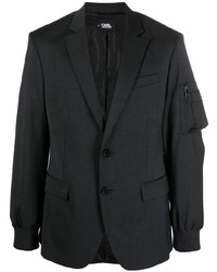 Karl Lagerfeld Single Breasted Fitted Blazer
