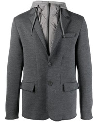 Herno Single Breasted Hooded Blazer