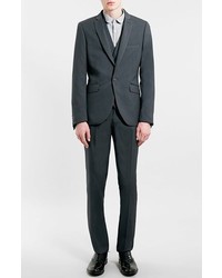 Topman Skinny Fit Grey Suit Jacket