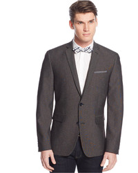 Bar III Slim Fit Charcoal Textured Tweed Sport Coat