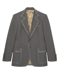 Gucci Stud Embellished Single Breasted Blazer