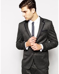 Peter Werth Suit Jacket With Taped Lapel In Slim Fit