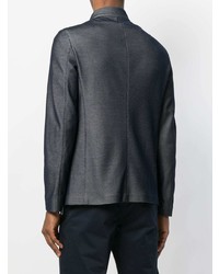 Emporio Armani Textured Mandarin Collar Jacket