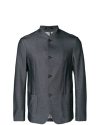 Emporio Armani Textured Mandarin Collar Jacket