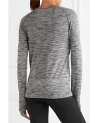Nike Perforated Dri Fit Stretch Jersey Top Anthracite