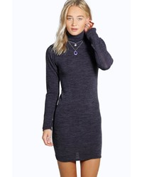 Boohoo Andrea Turtle Neck Knitted Bodycon Dress