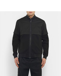 Oamc Black Panelled Cotton Blend Bomber Jacket