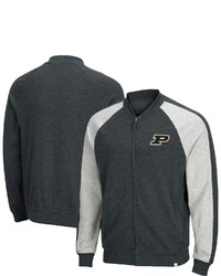 Colosseum Black Purdue Boilermakers Do It With Style Raglan Full Zip Jacket At Nordstrom